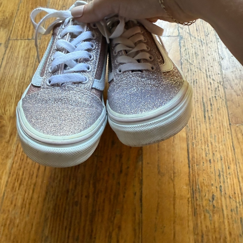 Vans Old Skool Girls Glitter Sneakers Orchid Powder Pink sz: 13 - Picture 4 of 6